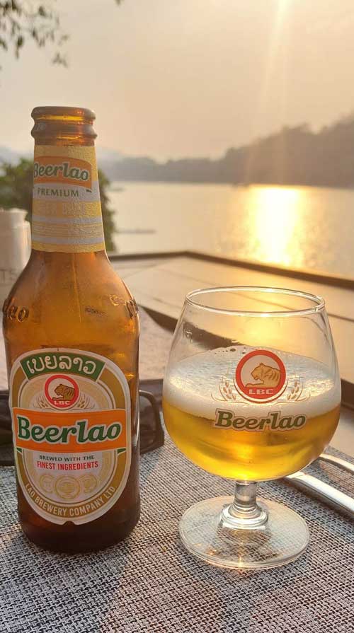 Sunset with a BeerLao
