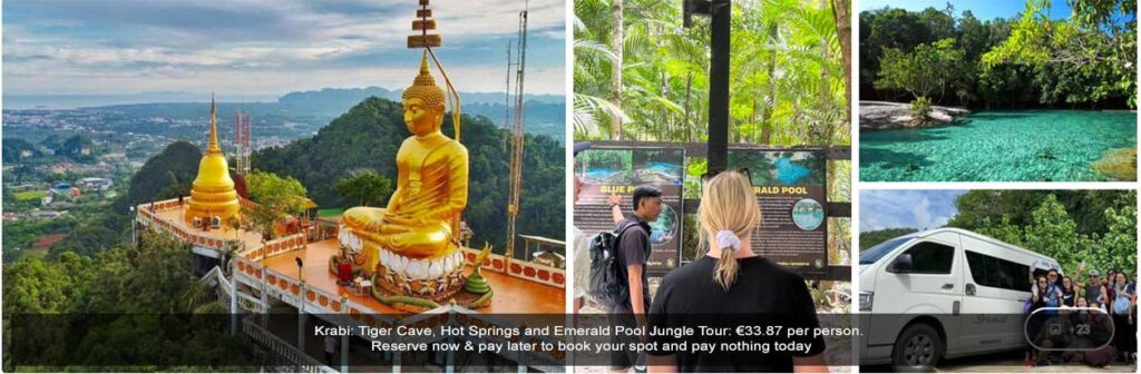 Krabi: Tiger Cave, Hot Springs and Emerald Pool Jungle Tour